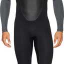 O'Neill Men's Reactor-2 3:2mm Back Zip Full Wetsuit, Lightweight Warmth and Flexibility for Surfing and All Water Activities, Black/ Graphite, X-Large Short