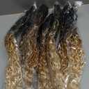 Goddess Locs Crochet Hair 18 Inch 7 Packs Faux Locs Crochet Hair Soft Crochet Locs Boho Faux Locs Crochet Hair Synthetic Hippie Locs Pre Looped Crochet Braids Curly Ends (18 Inch, 1B/27/613)