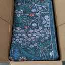 GarveeHome Floral Washable 8x10 Rug Large Rugs for Living Room Soft Boho Bedroom Rugs, Non Slip Botanical Carpet for Dining Room Nursery, Dark Green