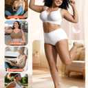 PoseFree Womens Seamless Wireless Supportive Bra Push Up Comfort Soft No Underwire Full Coverage T-Shirt Bra (White, L)