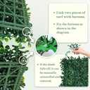 ODTORY Artificial Boxwood Wall Panels 20x20 inch 14Pcs, UV-Anti Faux Greenery Grass Hedge for Privacy ScreenFake Ivy Plant Fence for Outdoor Garden, Backyard, Balcony, and Indoor Home Decoration