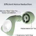 Dison Ear Plugs for Sleeping, Reusable Earplugs for Noise Reduction Silicone Hearing Protection Ear Plugs with 6 Ear Tips, Green