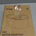 Cat Water Fountain Stainless Steel 108oz/3.2L, APAUK Automatic Pet Fountain Dog Water Dispenser with Water Level Window, Quiet Cat Fountain for Drinking, Inside with Replacement(1 Filters&1 Sponges)