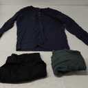 Real Essentials 3 Pack: Men's Cotton Short & Long Sleeve Henley T-Shirt Performance Activewear, L 