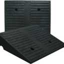 3.9" Rise 2pack Rubber Curb Ramps for Driveway Doorway Shed Threshold Wheelchair, Truck Car Motorcycle Bike Cart Lawn Mowers Angled Step Entry in Ramp, 7000lbs Heavy Duty Powersports Loading Ramp