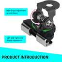 2 PCS Hood Light Mount, Waterproof Durable Metal Design, Adjustable Wide Angle Vehicle Spotlight Holder, Universal Grille Light Bracket Accessories (Black)