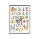 Alphabet Poster Nursery Wall Art: Kids Wall Art Animal Pictures Safari Nursery Decor for Classroom Playroom Wall Hanging Paintings 12"x16",ABC Alphabet Boy Girl Children Room Decor