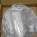 PATIKIL Plug in Pendant Light, 15Ft Rope Cord Hanging Lamp Fixture with ON/Off Switch, Fabric Shade E26/E27 Bulb Socket for Bedroom Kitchen Living Room, White