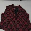 VATPAVE Mens Victorian Suit Vest Steampunk Gothic Waistcoat (Small, Black Red)