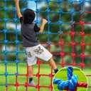 Climbing Cargo Net, Polyester Playground Climbing Net, Heavy Duty Large Military Climbing Net for Kids Outdoor, Kids Safety Protection Net, Rope Ladder, Jungle Gyms, Swingset, Treehouse (4ft x 8ft)