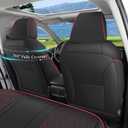 Rav4 Seat Covers Custom Fit for Toyota Rav4 Full Set Faux Leather Car Seat Covers Waterproof Full Coverage (Black Redline, 2013-2018 LE/XLE/Premium/Limited)
