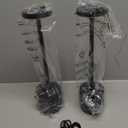 Black Cordless Table Lamp, 4000mAh Rechargeable Battery Powered Lamps, 3 Color Stepless Dimming, LED Wireless Outdoor Lamps for Dining Room, Bedroom, Bar, Cafe, Restaurant, Patio, Camping, Set of 2