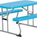LIFETIME Kids Picnic Table, 35 Inch, Blue, 32.5" L X 35.5" W X 21" H