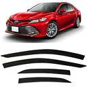 2018-2024 Tape-On Side Window Visor Deflectors for Toyota Camry XV70 L LE SE XLE XSE Hybrid Dark Tinted Rain Guards 2019 2020 2021 2022 2023