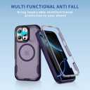 Korecase Magnetic for iPhone 16 Pro Case 6.3" [Compatible with Magsafe] Military-Grade Drop Proof Double Protection Bumper Phone Case Cover for iPhone 16Pro Frosted Purple