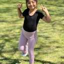 Stelle Girls Leggings Yoga Pants Youth Athletic Dance Running Active Tights Pack (BK+CR+NV+PK, 5-6 Years)