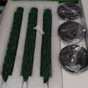 YAUNGEL 6 Pcs Christmas Tree Candles with Metal Candle Holder, Real Wax Christmas Tree Candles with Remote Timer, Flameless Tree Candlesticks Battery Operated Flickering Flame for New Year Xmas Decor