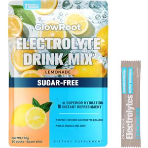 Daily Electrolyte Drink Lemonade Flavor, 30 Stickpacks * 5g Hydration Packets with 7 Electrolytes & Minerals - Non- GMO, Keto Friendly, & Sugar-Free Electrolyte Powder - 150g