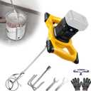1000W Concrete Mixer 6-Speed M14 for Dewalt 20V 2 Paddles Tool