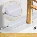 2 x Peel and Stick Splash Guard for Countertop, Shower Water Dam Barrier, Waterproof Caulk Seal Strip for Kitchen and Bathroom Sink Cooktop Edge (White, 39" L x 0.59" H)