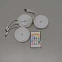 EZVALO Under Cabinet Lighting,1000mAh Rechargeable Puck Lights with Remote,3 Color Temps & 12 RGB Motion Sensor Closet Lights Indoor,Dimmable Under Cabinet Lights for Kitchen,Cabinets,Closet (3 Packs) (White)