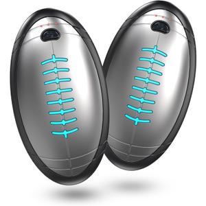 Hand Warmers Rechargeable - 2 in 1 Electric Hand Warmers 4000mAh, Light Sleek Stylish, UL Certified, 3 Heat Settings,12 Hours Heat,Winter Warm Gifts for Men/Women Camping Hunting Outdoor Sports (Silver)