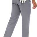 MAGCOMSEN Men's Golf Pants Classic Fit - 30"/32"/34" Stretch Water Resistant Quick Dry Flat Front Dress Pants with 5 Pockets (38W x 32L, Light Grey)