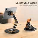 OHLPRO Universal Magnetic iPad Stand for Desk, Foldable Tablet Holder with 360 Rotation, Aluminum Desktop Mount for iPad/Tablet/Monitor up to 18.5", Office Desk Accessories Men/Women Gifts