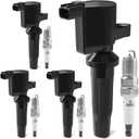 Set of 4 Ignition Coil Packs & Iridium Spark Plugs Compatible with 2.0L 2.5L 2009-2020 Ford Escape Fusion C-Max Transit, Lincoln MKZ, 2009-2011 Mazda Tribute, Mercury Mariner Milan Replace FD505 UF621
