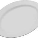Everyday White Oval 16 inch Porcelain Serving Platter, 16-Inch