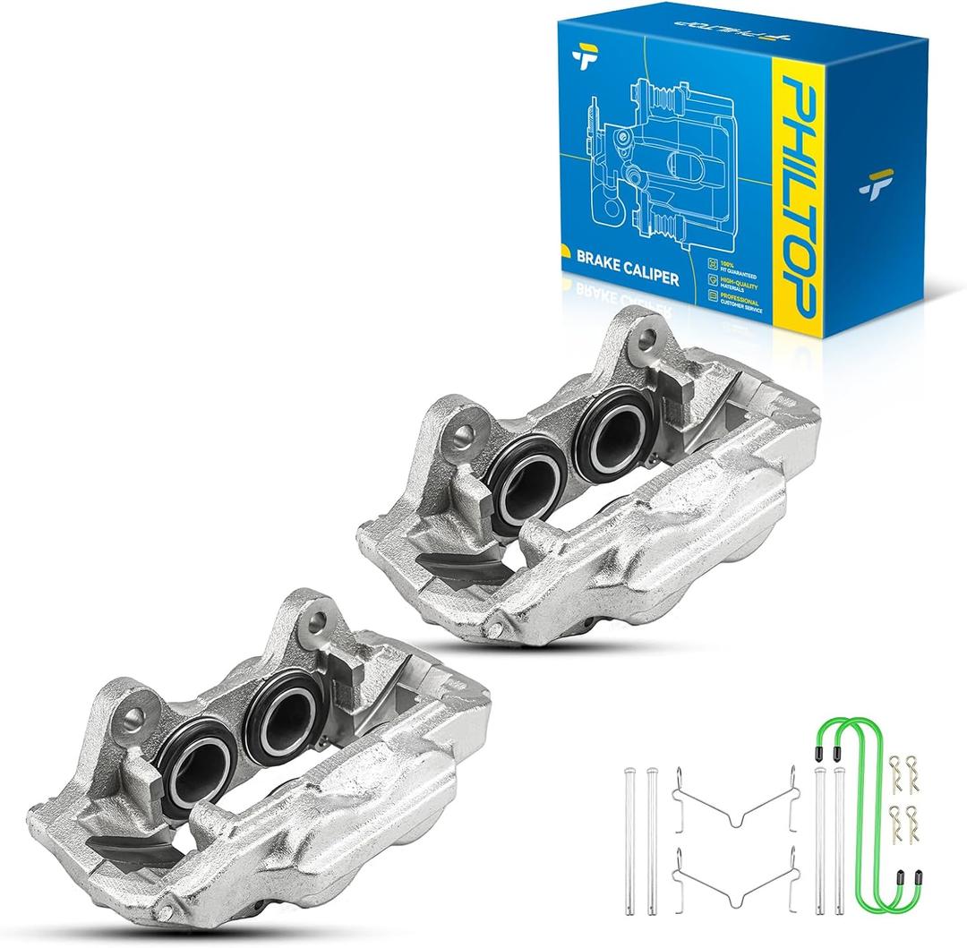 PHILTOP Brake Caliper for 2005-2023 Toyota Tacoma | Front Caliper for 2000-2006 Toyota Tundra, 2003-2009 Toyota 4Runner, 2007-2014 Toyota FJ Cruiser