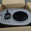 Amazon Basics Large Cat Litter Box with High Sides, Top Entry, Odor Control, Includes Scoop, 20.5 x 14.75 x 14.38 inches, Grey