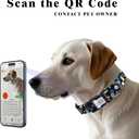 2 x Dog Collars for Small Dogs,Dog Collar with QR Code Name Tag,Soft Polyester Material, Adjustable Pet ID Tag Collar (Black, Small)