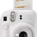 Fujifilm Instax Mini 12 Instant Film Camera, Clay White, Compact 
