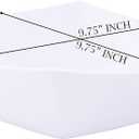 PLASTICPRO Disposable 64 ounce Square Serving Bowls, Party Snack or Salad Bowl, Large Plastic Elegant White Pack of 4