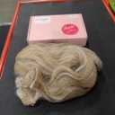 REECHO Long Side Air Bangs - Wavy Curly Clip in Front Side Bangs for Women Daily Use - 2 PCS Set Long Temples - Medium Blonde With Pale Highlights