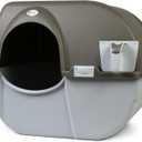 Omega Paw NRA15 Self Cleaning Litter Box Regular Size,Grey