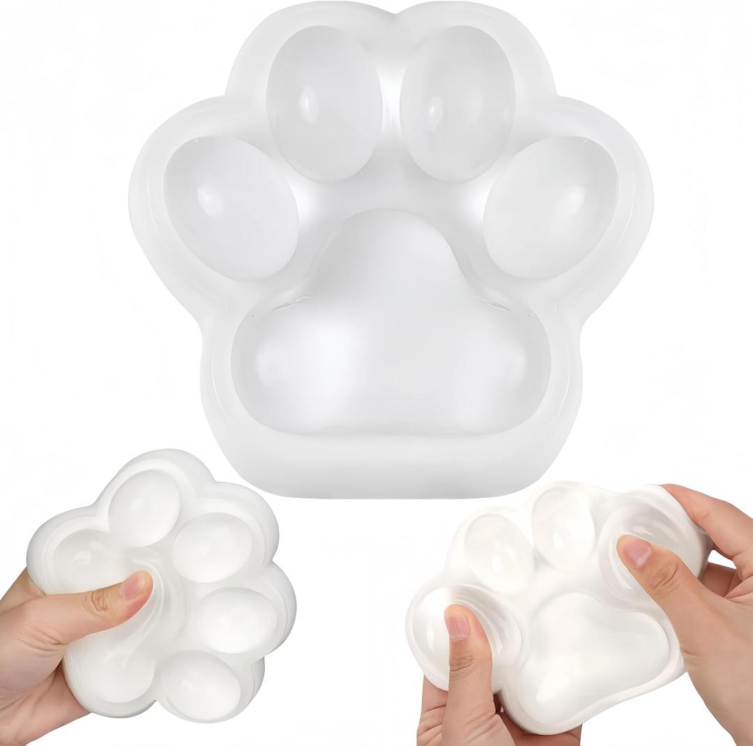 Big Cat Paw Taba Squishy Squeeze Toy, 5-inch Cute Silicone Sticky Taba Squishy, Squeeze Toys for Stress Relief and Anxiety Relaxing, Decompression Toys, Gifts for Kids/Adult