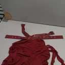 Sexy Two Piece Outfits for Women Off the Shoulder Leather Tube Top High Waist Ruched Mini Skirt Set Vacation Outfits (Large, Claret)