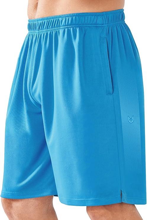 NORTHYARD Men's 10" Athletic Shorts Basketball Workout Gym Lightweight Quick Dry Shorts with Mesh & Zip Pockets L