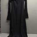 KUTUMAI Elegant Off Shoulder Long Sleeve Maxi Dress Bodycon Tie Formal Wedding Guest Dresses for Women 2025 Fall (XL, Black)