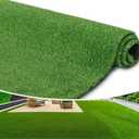 Artificial Grass Turf Rug 7x15 Ft Indoor Outdoor Fake Grass Mat for Dogs, Pets, Synthetic Lawn for Patio, Playground, Easy Install and Clean with Good Drainage
