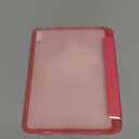 INFILAND Compatible with iPad (A16) 11th Generation 11 Inch 2025 Case, iPad 10th Generation Case 2022 10.9 Inch 2022, Crystal Clear with Slot for Pencil & Charging Adapter, Rose Pink (Watermelon Red)
