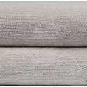 Cozy Earth Ribbed Bath Towel Set - 60% Cotton 40% Viscose from Bamboo Bathroom Towels - Soft & Absorbent Textured Ribbed Pattern - 2 Pack Light Grey (30" x 58")