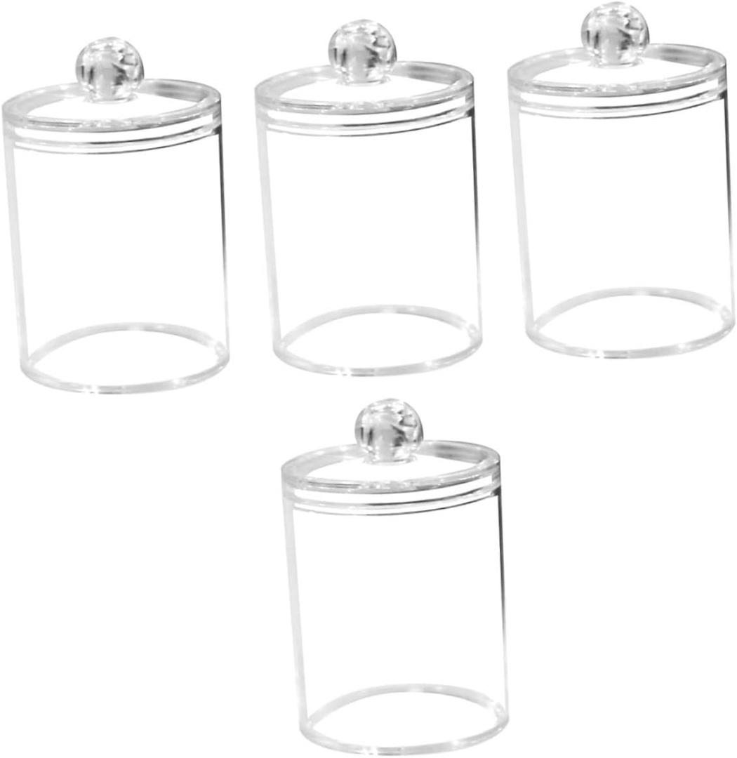 4 Piece Makeup Box Organizer Partition Storage Bins Covered Cosmetics Containers
