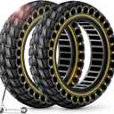 BANGTING 2PCS 60/70-6.5 Scooter Tire, 10x2.5 inch Tire Solid for Segway Ninebot Max G2 / G30 / G30D / G30E / G30E / G30LP / G30D II / G30 Max, 10x2.5-6.5 Tires Replacement for Electric Scooter (Yellow