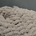 L'AGRATY Chunky Knit Blanket Throw: 50''x60'' Chenille Chunky Knitted Throw Blanket for Bed Couch - Handmade Thick Big Cable Knit Blanket - Large Crochet Rope Blanket for Home Decor(Light Taupe)