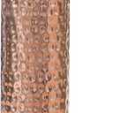 BIFFELY 100% Pure Copper Water Bottle for Drinking – Extra Large 34 Oz Wide Mouth, Hammered Ayurvedic Copper Water Bottle – Handcrafted LeakProof Vessel, Reusable, BPAFree & Travel Friendly