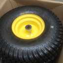 GICOOL (2 Pack) 15x6.00-6 Tubeless Tire and Wheel, 3" Offset Hub, 3/4" Bearing, 4 Ply, 15x6-6 Replacement Riding Lawn Mower Front Tires, Compatible with 100 and 300 Series John Deere Riding Mowers