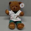 HollyHOME Doctor Bear Stuffed Animal Plush Teddy Bear in Scrubs and White Coat Gifts for Doctors Students and Kids 10 Inch